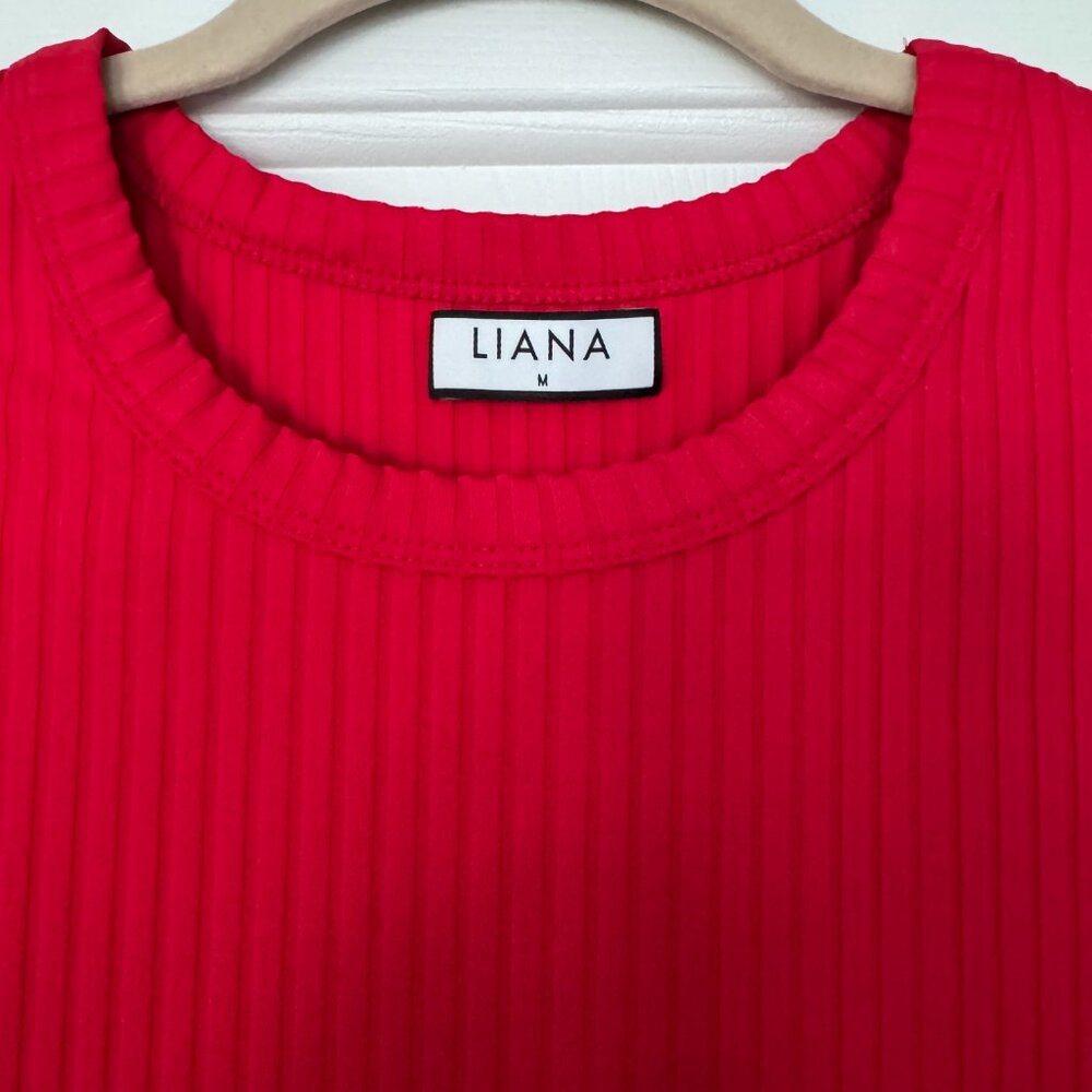 Liana Leset Red Short Sleeve Crop Baby Tee - Picture 3 of 3